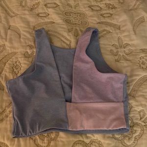 High neck sports bra - with fun back detail!